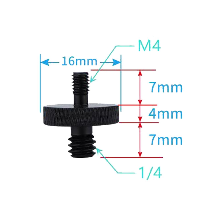  4x Skruvadapter A24 1/4-tums hane till M4-hane fr kameratillbehr