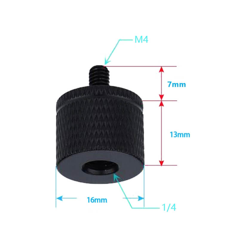  4x Skruvadapter A18 1/4-tums hona till M4-hane fr kameratillbehr