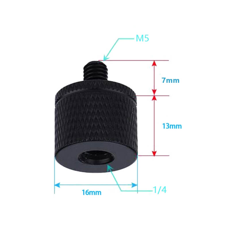  4x Skruvadapter A19 1/4-tums hona till M5-hane fr kameratillbehr