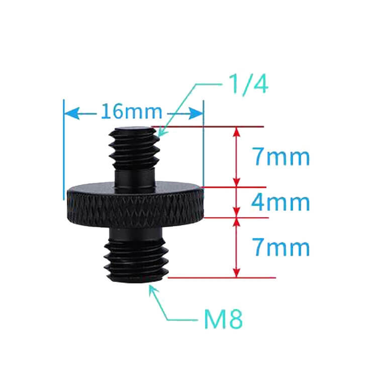  4x Skruvadapter A27 1/4-tums hane till M8-hane fr kameratillbehr