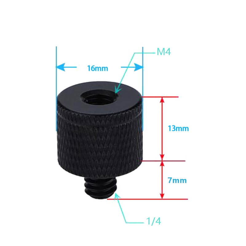  4x Skruvadapter A29 1/4-tums hona till M4-hane fr kameratillbehr