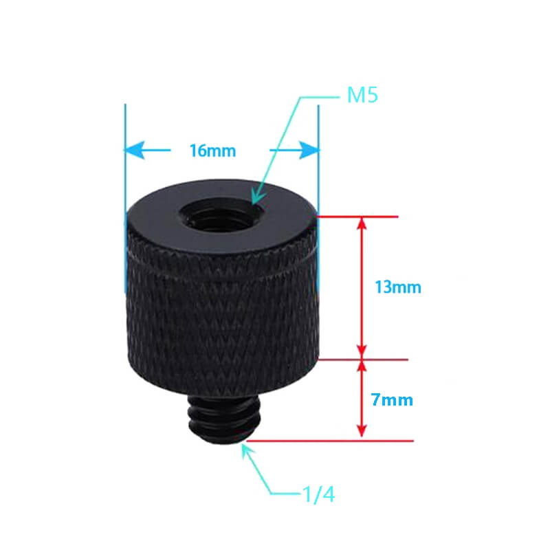  4x Skruvadapter A30 1/4-tums hane till M5-hona fr kameratillbehr