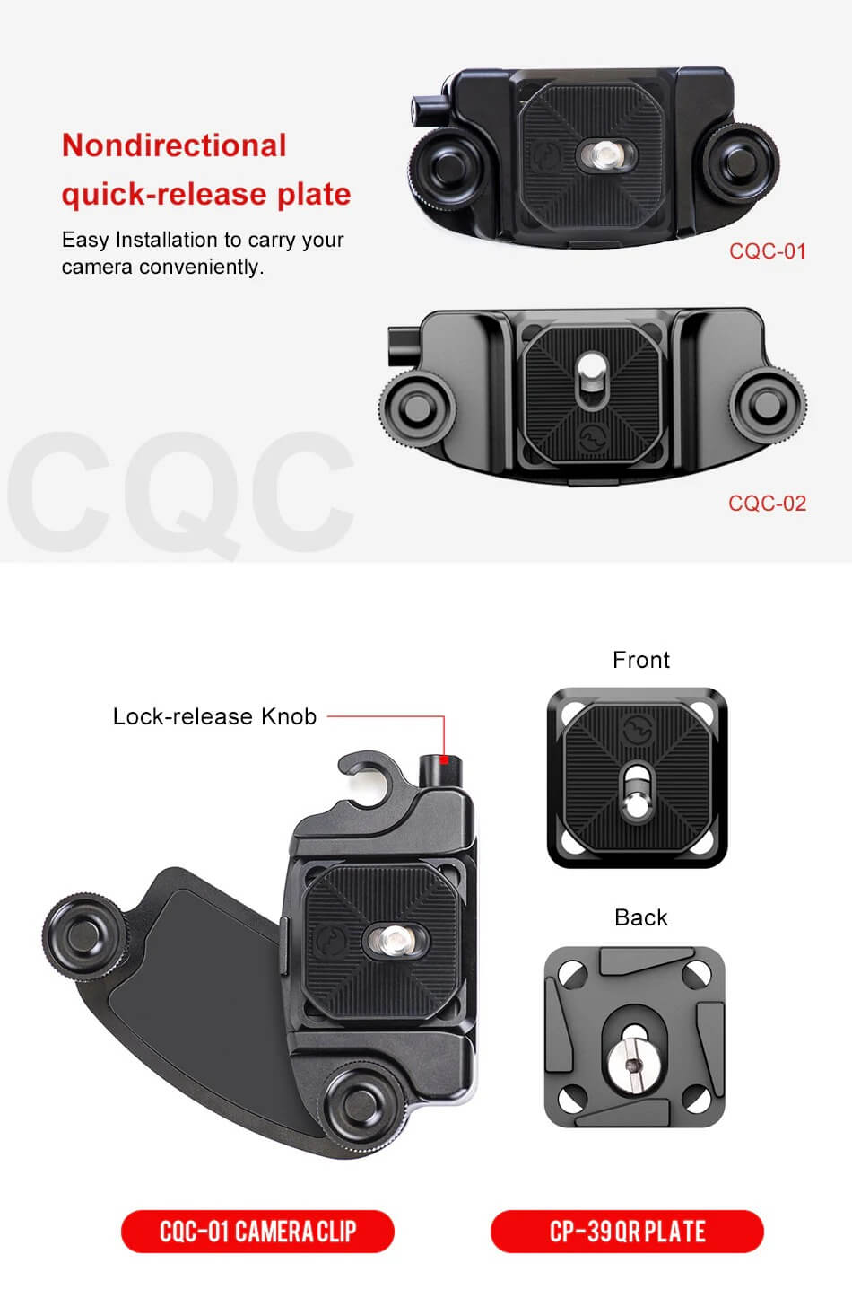  Sunwayfoto CQC-02 Kamerahlster med fste & Arca platta