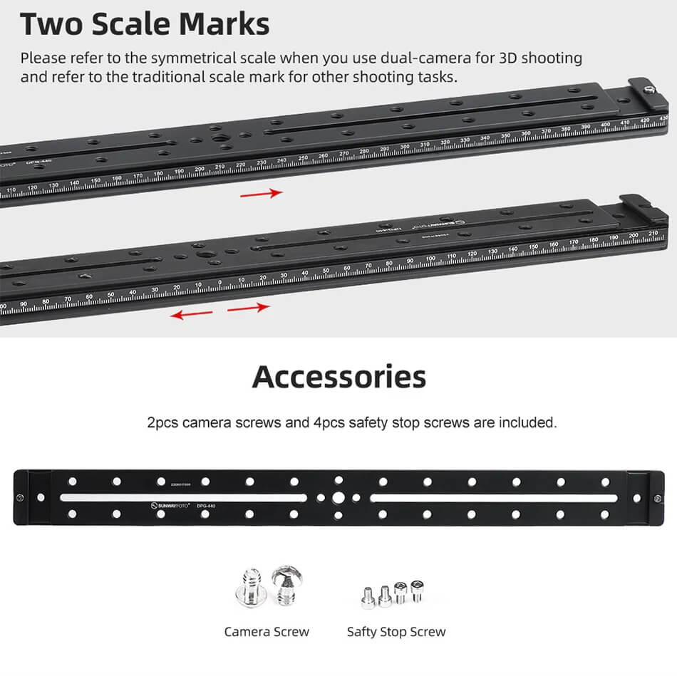  Sunwayfoto DPG-440 Skena 440mm med dovetail-spr