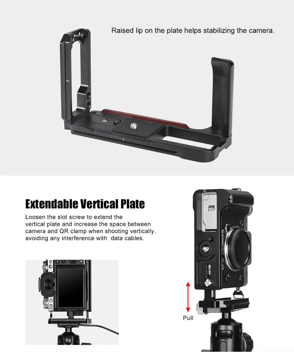  Sunwayfoto L-Bracket med handgrepp för Fujifilm X-T5