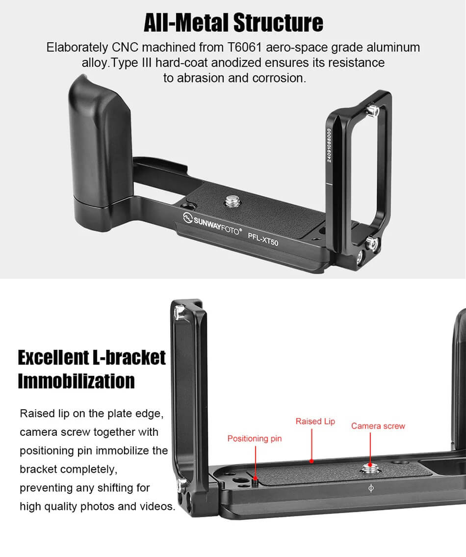  Sunwayfoto L-Bracket med handgrepp fr Fujifilm X-T5