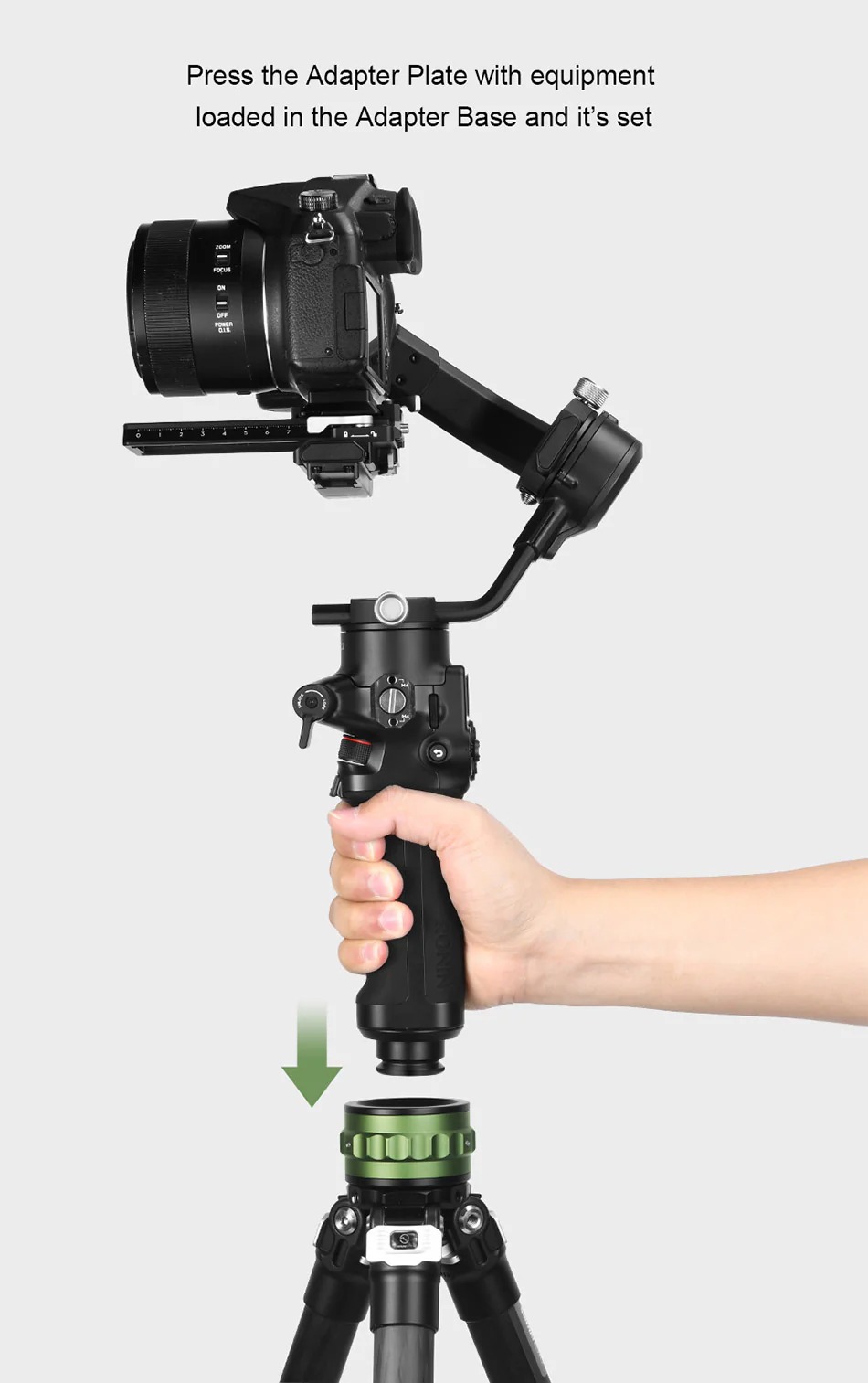  Sunwayfoto QA-60G 60mm Stabilisator QR-bas Snabbfste med 360 Rotation