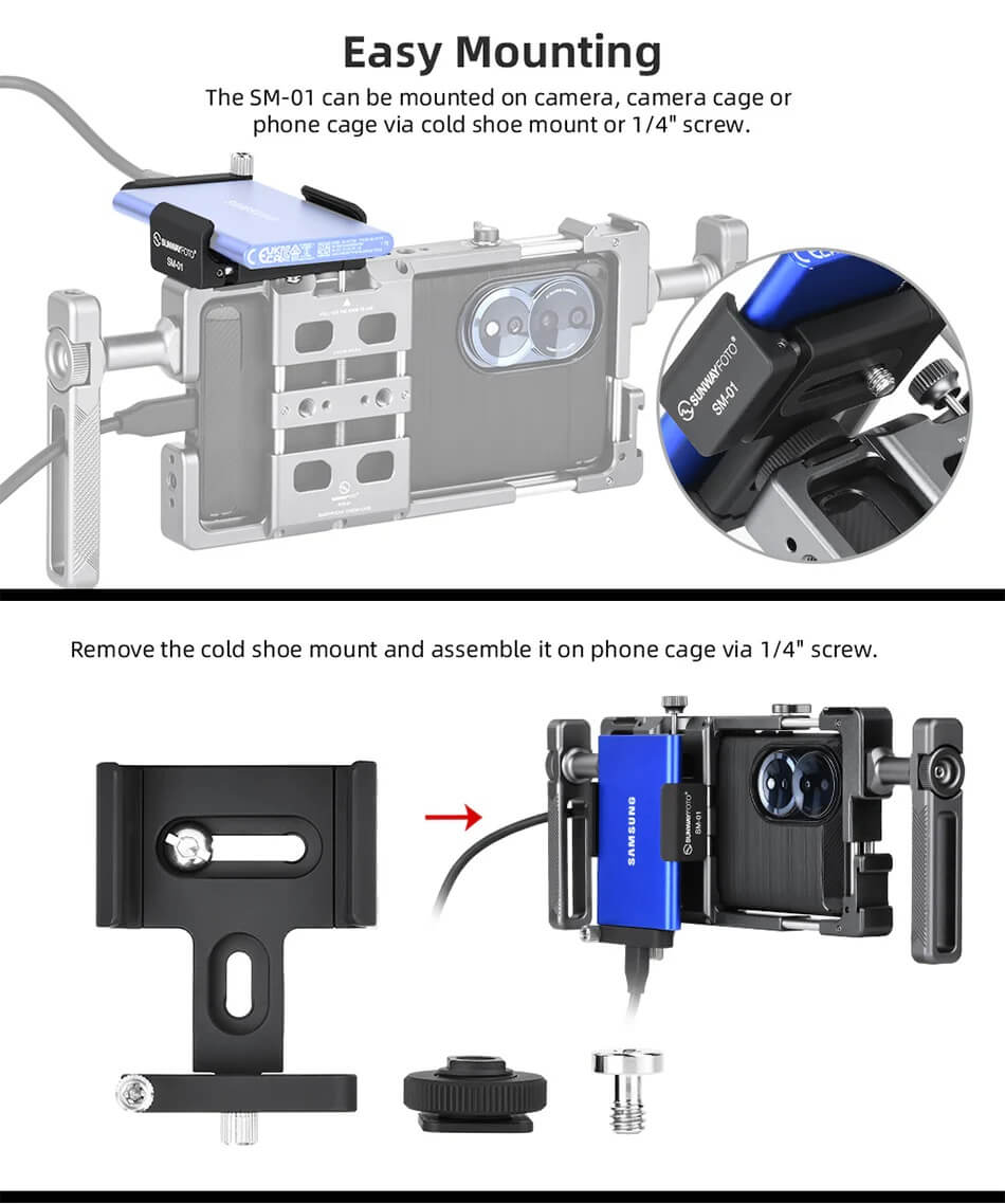  Sunwayfoto SM-01 Universalhllare fr extern SSD-lagring